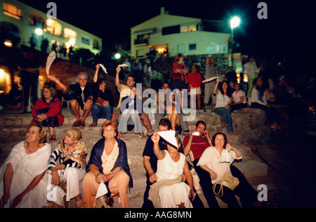 Festival Cantada d Havaneras concours de chant traditionnel de Calella de Palafrugell Costa Brava Catalogne Espagne Banque D'Images