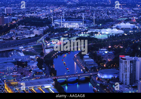 La Rivière Yarra le MCG au cours des Jeux du Commonwealth de Melbourne Victoria 2006 Australie Banque D'Images