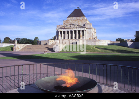 La Flamme éternelle dans le sanctuaire de Rememberance Melbourne Australie Victoria Banque D'Images