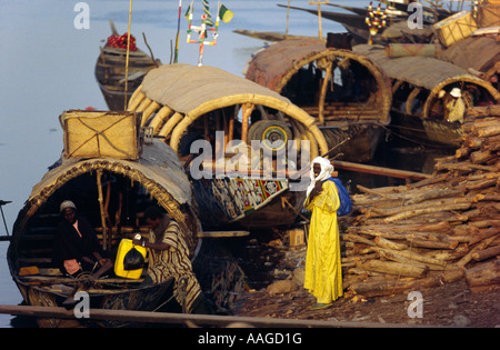 Bateaux - Mali Mopti, Mali Banque D'Images