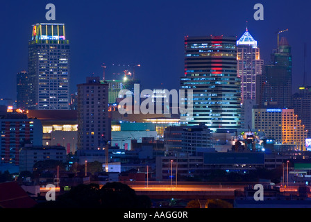 Ko Ratanakosin nuit à Bangkok Capitale de la Thaïlande en Asie du sud-est Banque D'Images