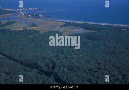 Kennebunk moi sous-développé forêt près de Rachel Carson N W R Une partie de la parcelle Mousam Hart s Woods River et Parson s Beach dans Banque D'Images