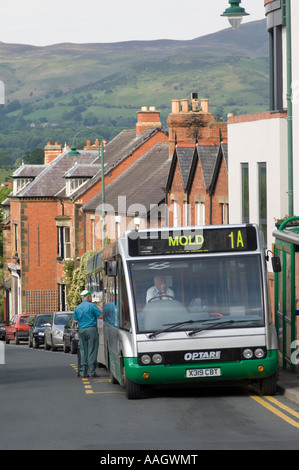 Service de bus local village rural Ruthin Clwyd Ruthun North Wales UK Banque D'Images