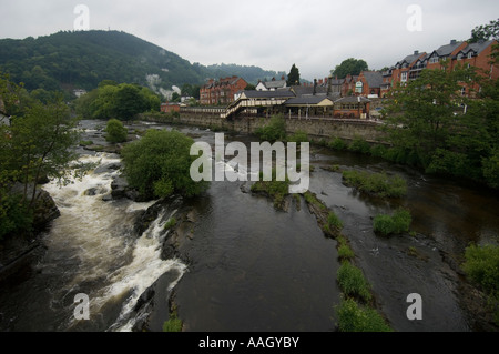 La rivière Dee et de la gare du nord du Pays de Galles, Royaume-Uni Llangollen Banque D'Images