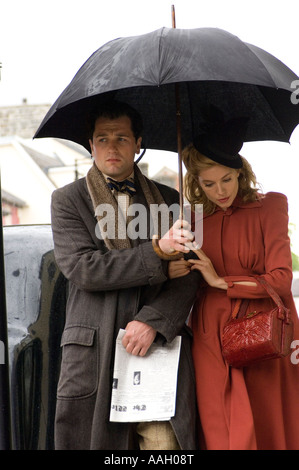 Mathew Matthew Rhys et Sienna Miller filmer l'histoire de la vie de Dylan Thomas, Lampeter Ceredigion Pays de Galles UK Banque D'Images