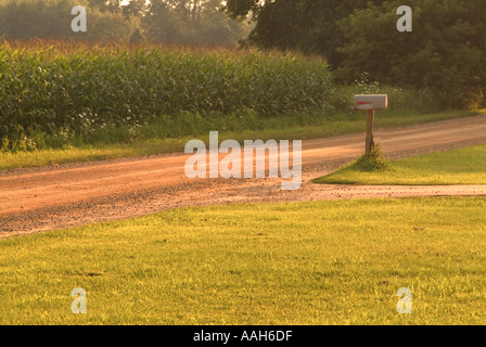 Pays Rural Route de terre, Michigan USA Banque D'Images