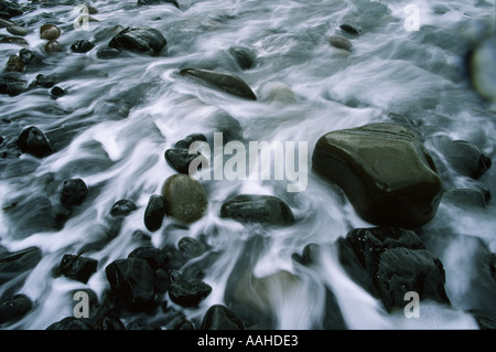 Receeding vague sur mer Ecosse Banque D'Images