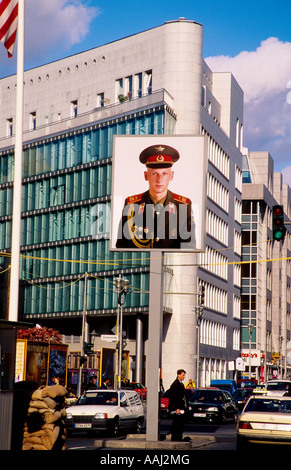 Check-point Charlie Berlin Allemagne Banque D'Images