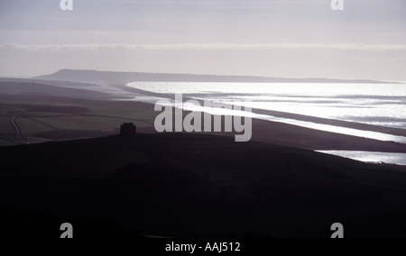 Portland Bill Chesil Beach et Parc de La Chapelle de Sainte Catherine est près de Weymouth Dorset Angleterre Banque D'Images