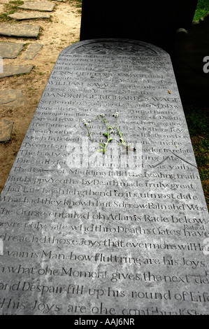 Marqueur de cimetière à Circular Congregational Church Charleston, Caroline du Sud Banque D'Images