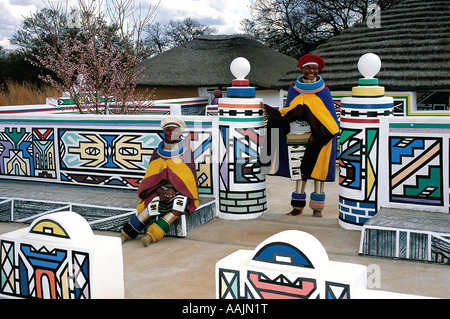 Village de la culture Ndebele Bronkhorstspruit Gauteng Afrique du Sud Banque D'Images