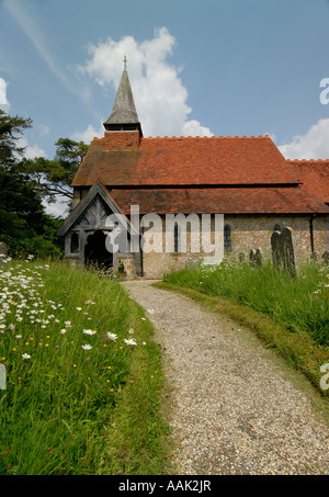 L'église Sainte Croix, Bignor UK Banque D'Images