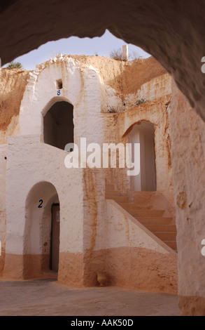 Hôtel Sidi Driss souterrains en Tunisie où des scènes de Star Wars Episode IV ont été tourné en 1977 Banque D'Images