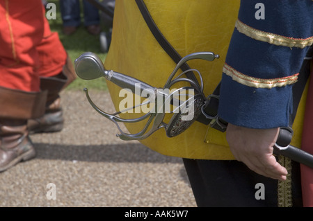 Photo de guerre civile anglaise re-enactment au château de Newark, à Nottingham. Banque D'Images