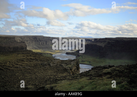 La rivière Jokulsa glaciaire une Fjollum Islande Banque D'Images