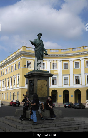 Odessa, Immanuil statue de Risheleu Banque D'Images