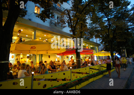 La vie nocturne d'Odessa, vulitsya Deybasivska street Banque D'Images