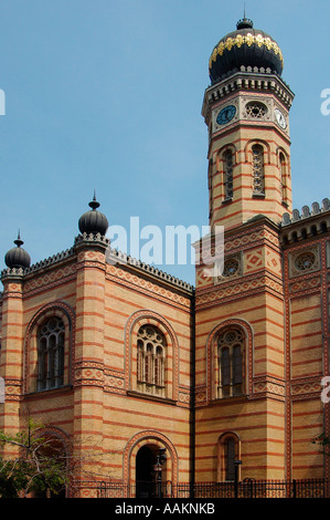 L'architecture de style mauresque de la Synagogue de la rue Dohany appelé aussi Tabakgasse Synagogue dans Erzsebetvaros, le 7ème arrondissement de Budapest Hongrie Banque D'Images