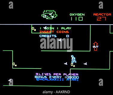 Les grands ravages Atari vintage 1983 jeu vidéo Arcade écran - EDITORIAL UTILISEZ UNIQUEMENT Banque D'Images