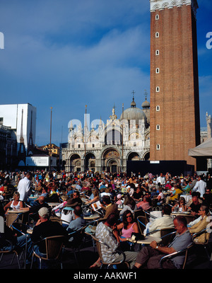 San Marcus Square, Venise, Site du patrimoine mondial de l'UNESCO, l'Italie, l'Europe. Photo par Willy Matheisl Banque D'Images