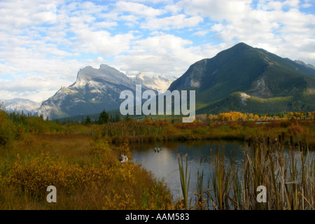 Splendeur d'automne horizontal dans les Rocheuses canadiennes Banff National Park Alberta Canada Amérique du Nord Banque D'Images