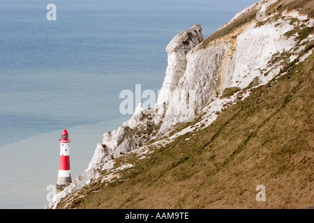 Falaise et phare de Beachy Head près de Eastbourne East Sussex Banque D'Images