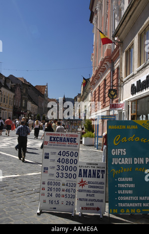 Brasov, strada republicii, zone pedastrian Banque D'Images