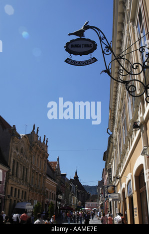 Brasov, strada republicii, zone pedastrian Banque D'Images