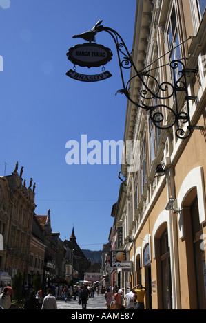 Brasov, strada republicii, zone pedastrian Banque D'Images