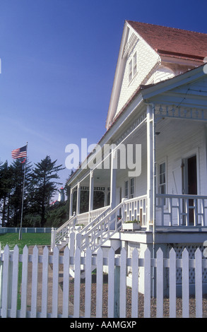 Maison de gardiens de phare de HECETA HEAD BED AND BREAKFAST STATE PARK Forêt nationale de SIUSLAW Banque D'Images