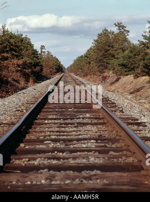 RETRO de rails de chemin de fer Banque D'Images