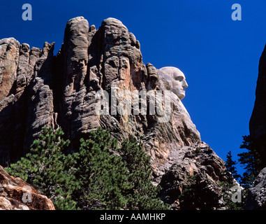 MT.RUSHMORE DANS PROFIL DAKOTA DU SUD Banque D'Images