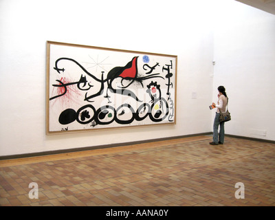 Peinture de la fondation Joan Miro barcelone Banque D'Images