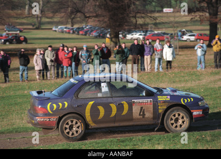 Colin Mcrae rally RAC Q réseau Colin Mcrae Derek ringer network Q RAC rally Subaru Impreza voiture Banque D'Images