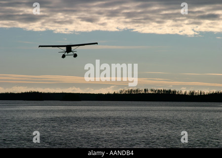 Avion ponton sur le lac Banque D'Images