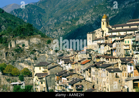 Village de Saorgue, Alpes-Maritimes, France, Europe Banque D'Images