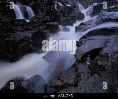 Plusieurs cascades dans Glen Orchy, Argyll, Scotland Banque D'Images