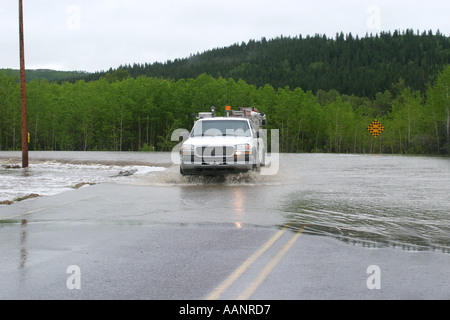 2005 Inondations dans le sud de l'Alberta Canada Banque D'Images