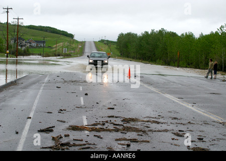 2005 Inondations dans le sud de l'Alberta Canada Banque D'Images