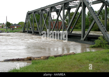 2005 Inondations dans le sud de l'Alberta Canada Banque D'Images