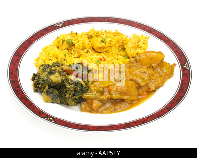 Saté de poulet au curry de légumes Banque D'Images