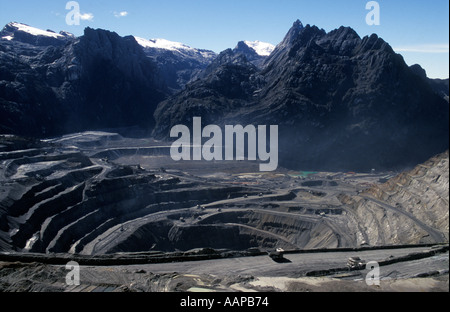 L'Indonésie à l'ouest de l'Irian Freeport mine de cuivre et d'or en Papouasie Banque D'Images