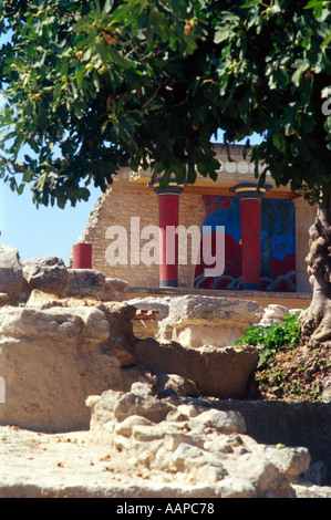 Palais Minoen de Knossos Héraklion Crète Grèce UE Union Européenne Europe Banque D'Images