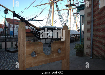 HMS Trincomalee à Hartlepool Historic Quay, Cleveland, UK Banque D'Images