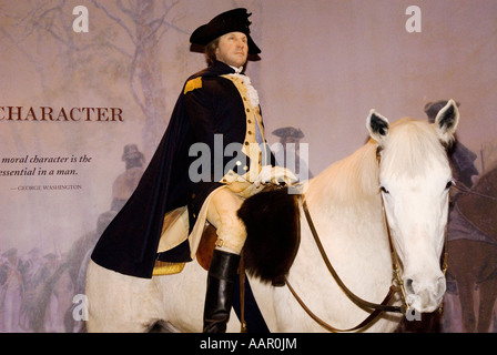 Le général George Washington sur l'affiche à Mount Vernon, Washington DC USA Banque D'Images