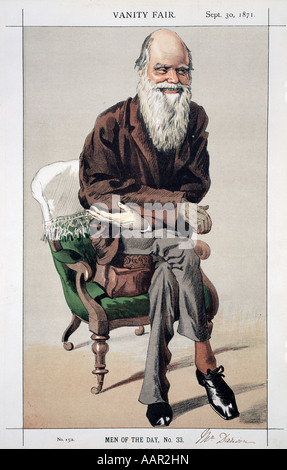 Portrait de Charles Robert Darwin de Vanity Fair le 30 septembre 1871 Banque D'Images