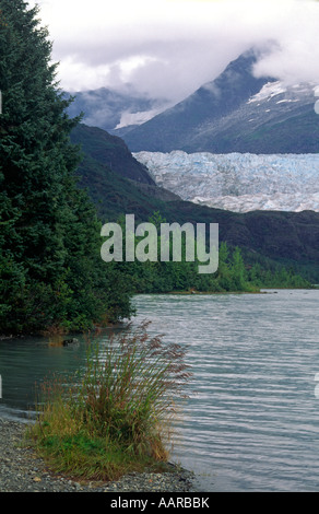 MENDENHALL GLACIER comme semblent le PRF MENDENHALL LAKE ALASKA JUNEAU Banque D'Images