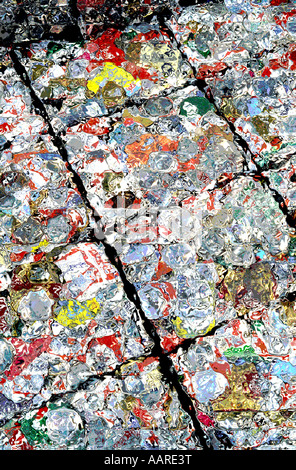 Le recyclage des canettes d'aluminium Banque D'Images