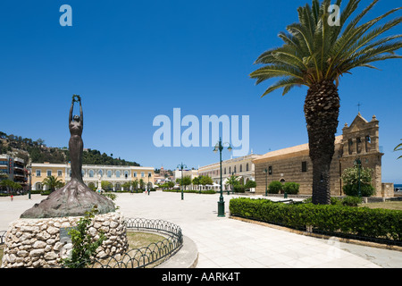 Place Solomos, la ville de Zakynthos, Zakynthos (Zante), îles Ioniennes, Grèce Banque D'Images