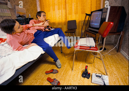 Jumeaux siamois russe masha et dasha krivoshlyapova à Moscou Banque D'Images